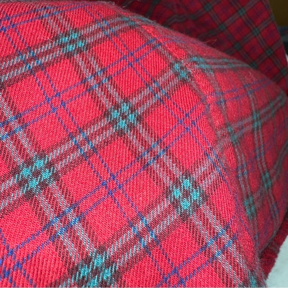 Eddie Bauer Womens M Red Scotch Tartan Plaid Button Up Classic Fit Flannel Shirt - Picture 7 of 8